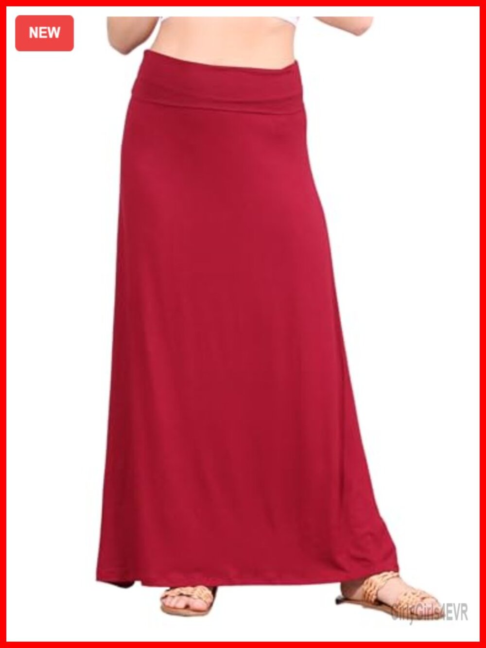 Flowy Long Maxi Skirt for Women A-Line High Rise Stretch Rayon Blend